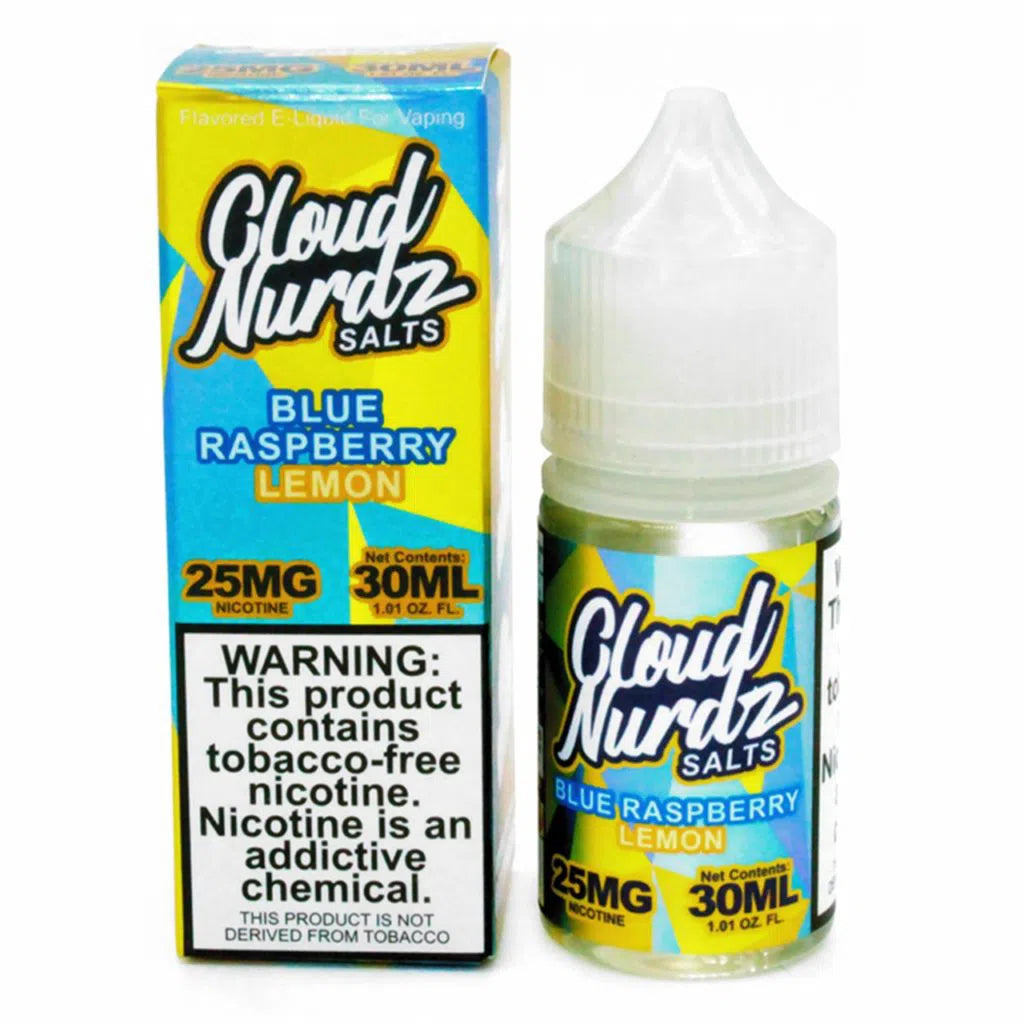 Cloud Nurdz Salts Tobacco-Free 30ml E-Juice-E-Juice-Cloud Nurdz-Blue Raspberry Lemon 25mg-NYC Glass
