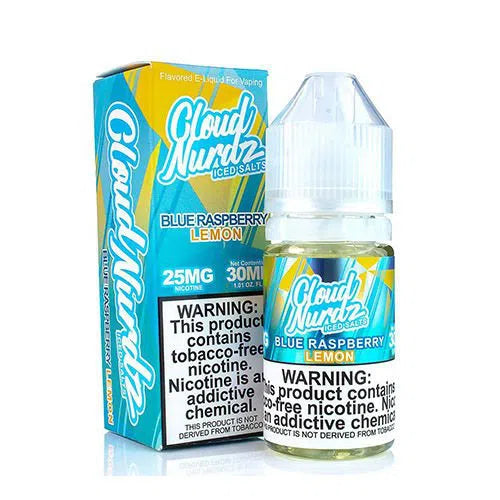 Cloud Nurdz Salts Tobacco-Free 30ml E-Juice-E-Juice-Cloud Nurdz-Iced Blue Raspberry Lemon 25mg-NYC Glass