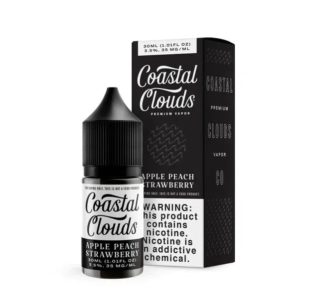 Coastal Clouds 35mg E-Juice-Coastal Clouds-Apple Peach Strawberry-NYC Glass