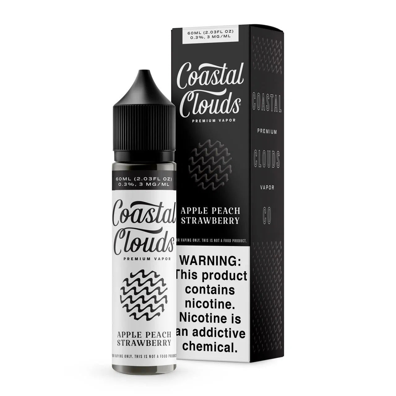 Coastal Clouds 3mg & 6mg 60ml E-Juice-Coastal Clouds-Apple Peach Strawberry-3mg-NYC Glass