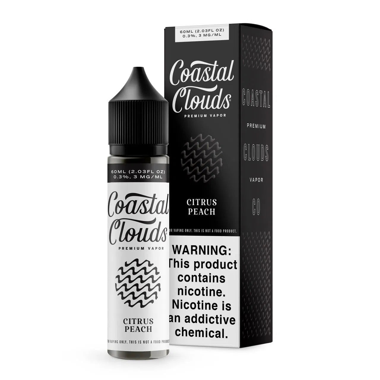 Coastal Clouds 3mg & 6mg 60ml E-Juice-Coastal Clouds-Citrus Peach-3mg-NYC Glass