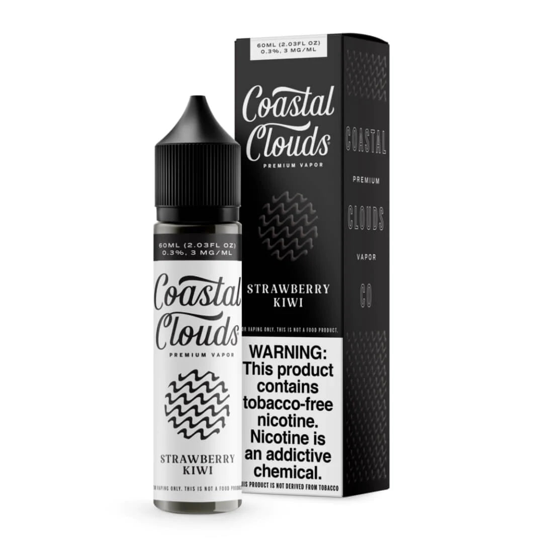 Coastal Clouds 3mg & 6mg 60ml E-Juice-Coastal Clouds-Strawberry Kiwi-3mg-NYC Glass