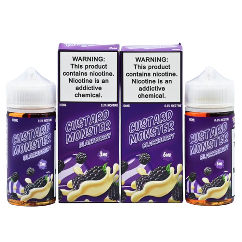 Custard Monster Freebase E-Juice 100ml-Custard Monster-Blackberry-3mg-NYC GLASS 718