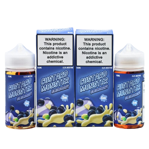 Custard Monster Freebase E-Juice 100ml-Custard Monster-Blueberry-3mg-NYC GLASS 718