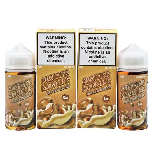 Custard Monster Freebase E-Juice 100ml-Custard Monster-Butterscotch-3mg-NYC GLASS 718