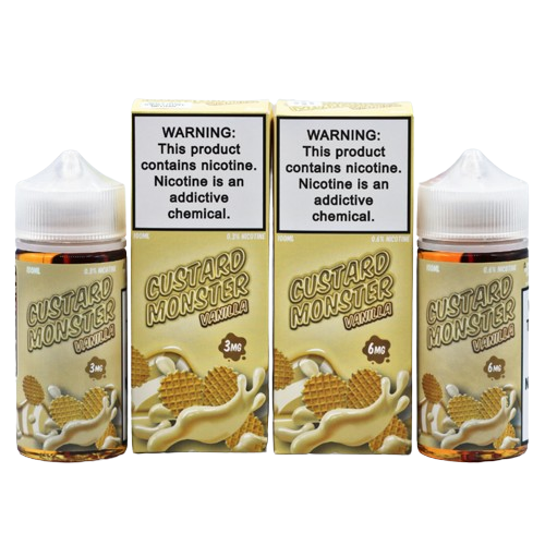 Custard Monster Freebase E-Juice 100ml-Custard Monster-Vanilla-3mg-NYC Glass