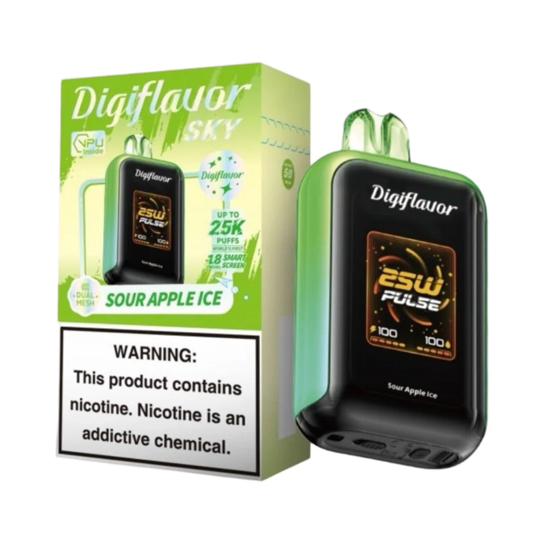 Digi Flavor Geek Bar SKY 25,000 Puffs Disposable-Geek Bar-Sour Apple Ice-NYC GLASS 718
