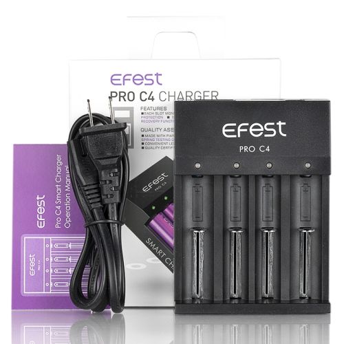 Efest PRO C4 4 Channel Battery Charger-Efest-NYC Glass