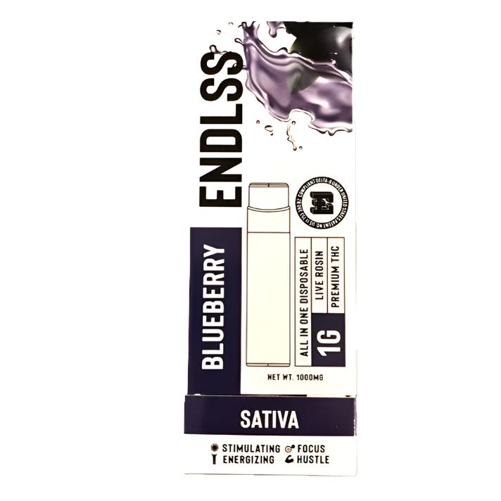 Endlss Premium THC Live Rosin 1g Disposable-Endlss-Blueberry (Sativa)-NYC Glass