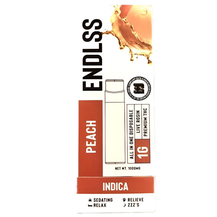 Endlss Premium THC Live Rosin 1g Disposable-Endlss-Peach (Indica)-NYC Glass