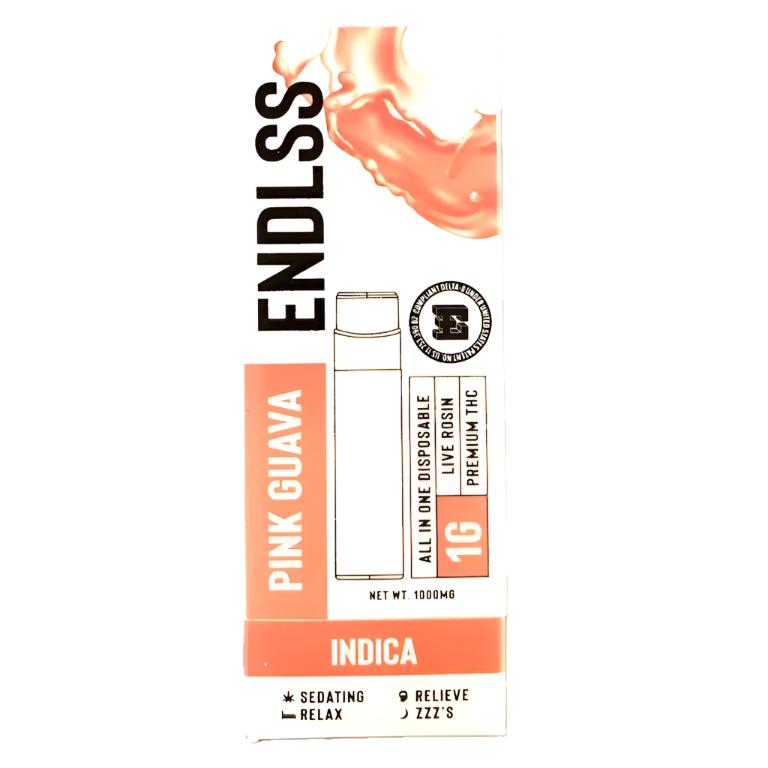 Endlss Premium THC Live Rosin 1g Disposable-Endlss-Pink Guava (Indica)-NYC Glass