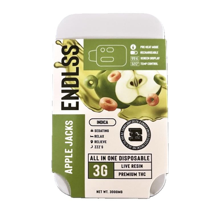 Endlss Premium THC Live Rosin 3g Disposable-Endlss-Apple Jacks (Indica)-NYC Glass