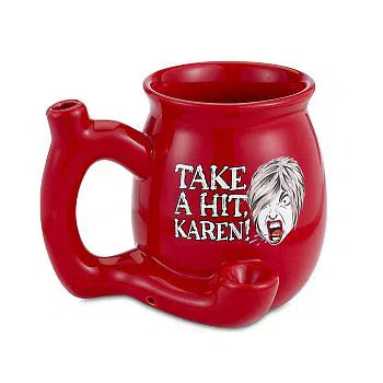 Fashion Craft Ceramic Mug (Assorted Designs)-Hand Pipe-Fashion Craft-"Take a Hit Karen"-NYC Glass