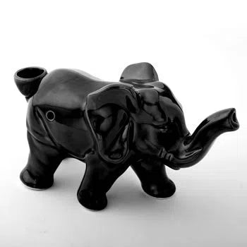 Fashion Craft Ceramic Pipe (Assorted Styles)-Fashion Craft-Black Elephant 7"-NYC Glass