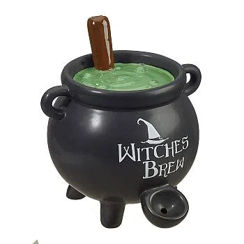 Fashion Craft Ceramic Pipe (Assorted Styles)-Fashion Craft-Witches Brew Cauldron 4 3/4"-NYC Glass