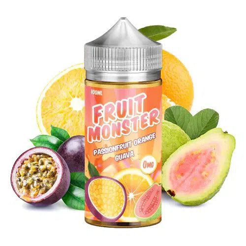 Frozen Fruit Monster Freebase E-Juice 100ml-Frozen Fruit Monster-Passion Fruit Orange Guava Ice 0mg-NYC Glass