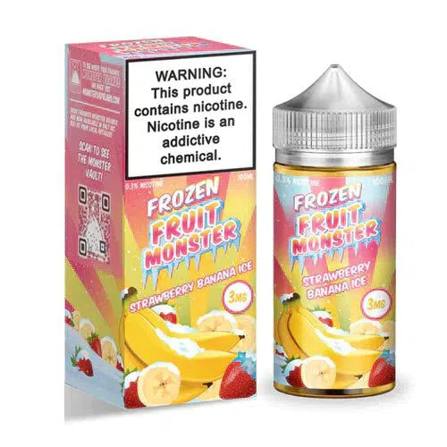 Frozen Fruit Monster Freebase E-Juice 100ml-Frozen Fruit Monster-Strawberry Banana 3mg-NYC Glass