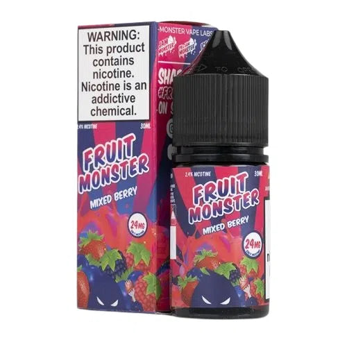 Fruit Monster Salts E-Juice 30ml-Fruit Monster-Mixed Berry-24mg-NYC Glass
