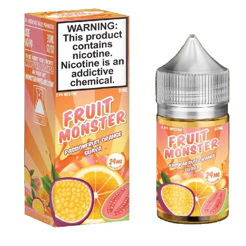 Fruit Monster Salts E-Juice 30ml-Fruit Monster-Passion Fruit Orange Guava-24mg-NYC Glass