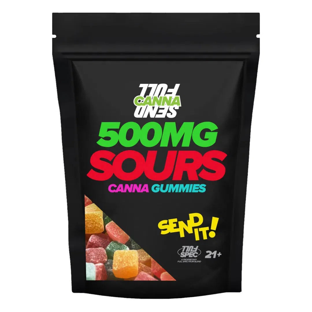 Fullsend Full Spectrum (Delta 8, CBD, CBN, CBG, THCP) Gummies 500mg Bag-Fullsend-Sour Melts-NYC Glass