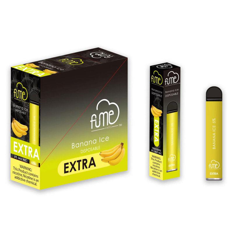 Fume EXTRA Nicotine Disposable 10pk FULL BOX-Fume-Banana Ice-NYC Glass