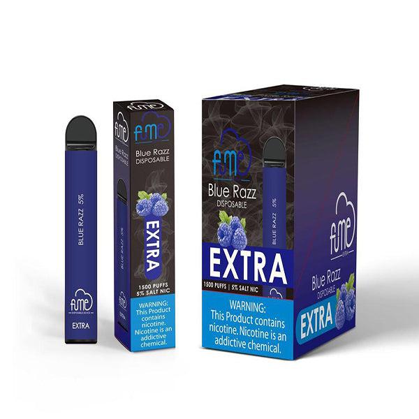 Fume EXTRA Nicotine Disposable 10pk FULL BOX-Fume-Blue Razz-NYC Glass