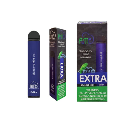 Fume EXTRA Nicotine Disposable 10pk FULL BOX-Fume-Blueberry Mint-NYC Glass