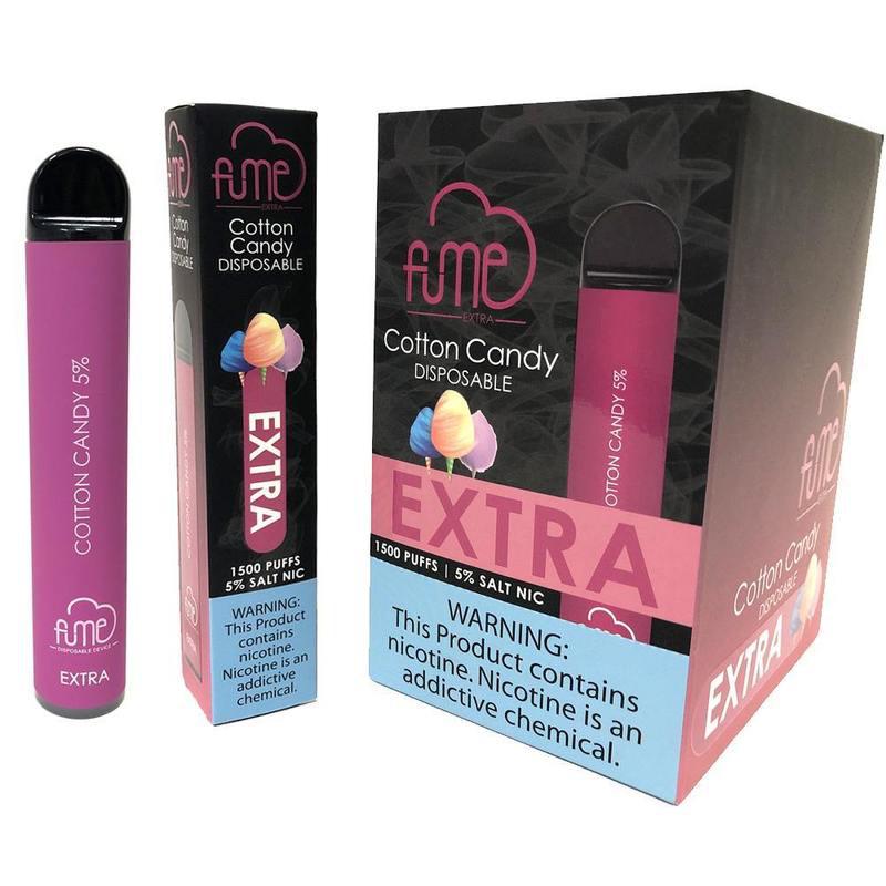 Fume EXTRA Nicotine Disposable 10pk FULL BOX-Fume-Cotton Candy-NYC Glass