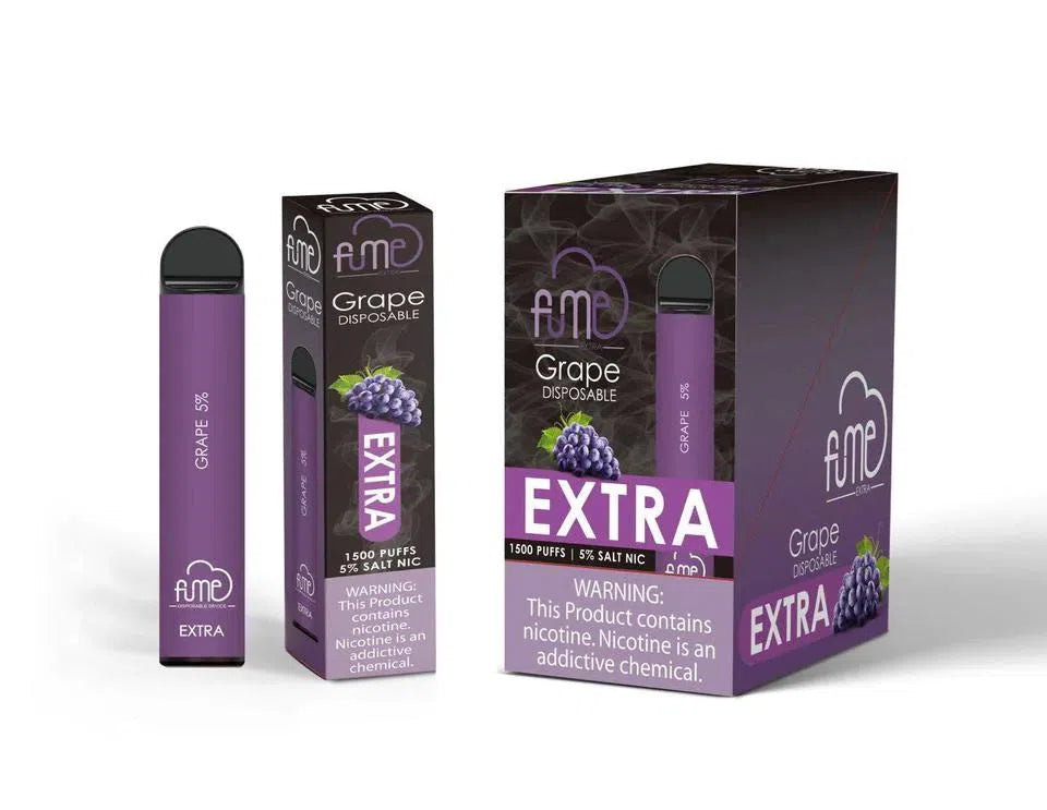 Fume EXTRA Nicotine Disposable 10pk FULL BOX-Fume-Grape-NYC Glass