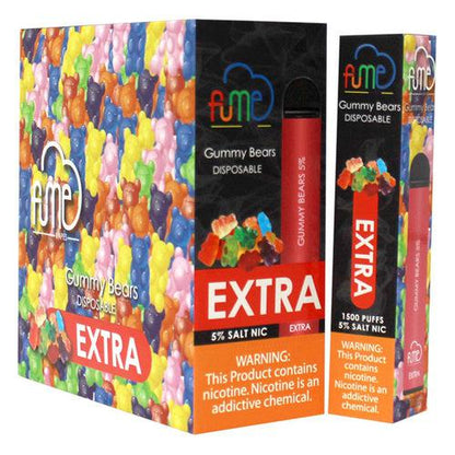 Fume EXTRA Nicotine Disposable 10pk FULL BOX-Fume-Gummy Bears-NYC Glass