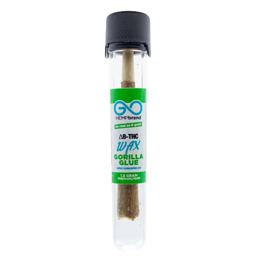 GO Hemp Delta 8 Wax Infused Keif Coated 1.5g Pre Roll-GO Hemp Brand-Gorilla Glue-NYC Glass