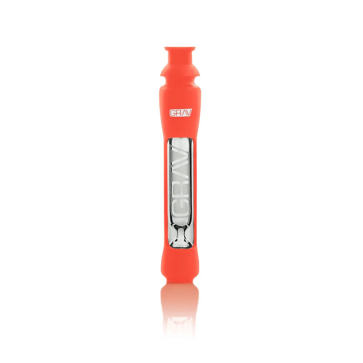 GRAV® 12mm Taster with Silicone Skin-Chillums & One Hitters-GRAV-Scarlet Orange-NYC Glass