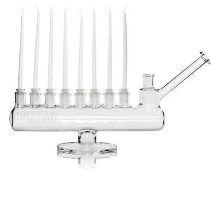 GRAV® Clear Menorah Water Pipe-GRAV-NYC Glass