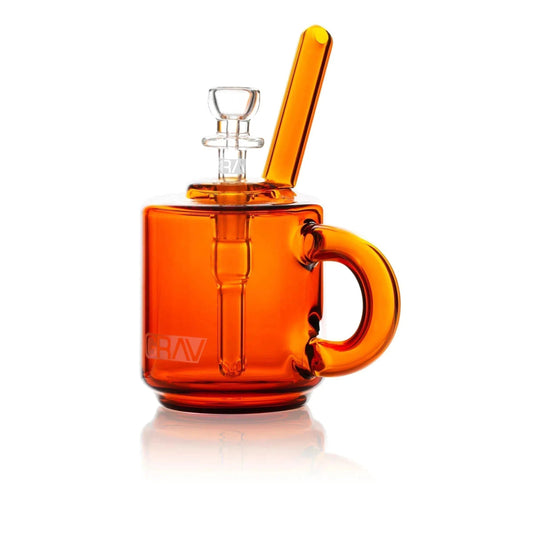 GRAV® Coffee Mug Pocket Bubbler-Water Pipe, Bong, Bubbler-GRAV-Amber-NYC Glass