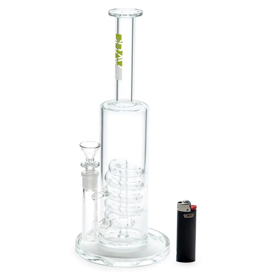 GRAV® Coil Showerhead Water Pipe-GRAV-NYC Glass