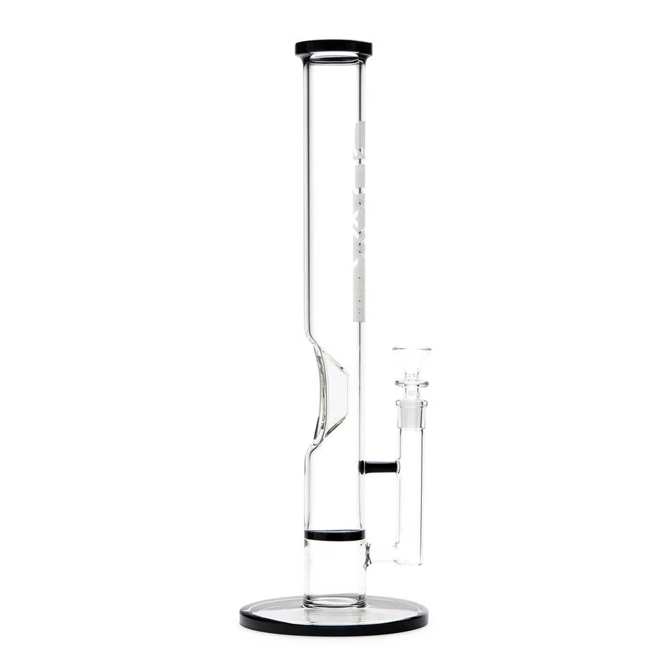 GRAV® Large Black Accent Straight Base W/ Disc Water Pipe-GRAV-NYC Glass