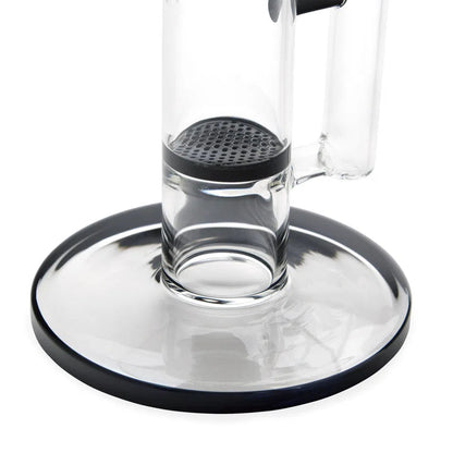 GRAV® Large Black Accent Straight Base W/ Disc Water Pipe-GRAV-NYC Glass