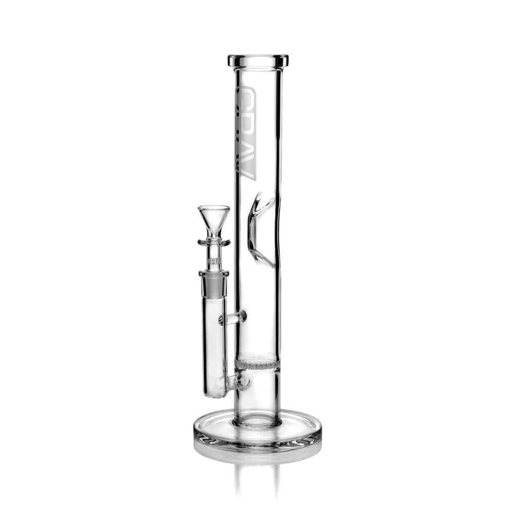 GRAV® Medium Straight Base w/ Disc Water Pipe - Clear-GRAV-NYC Glass