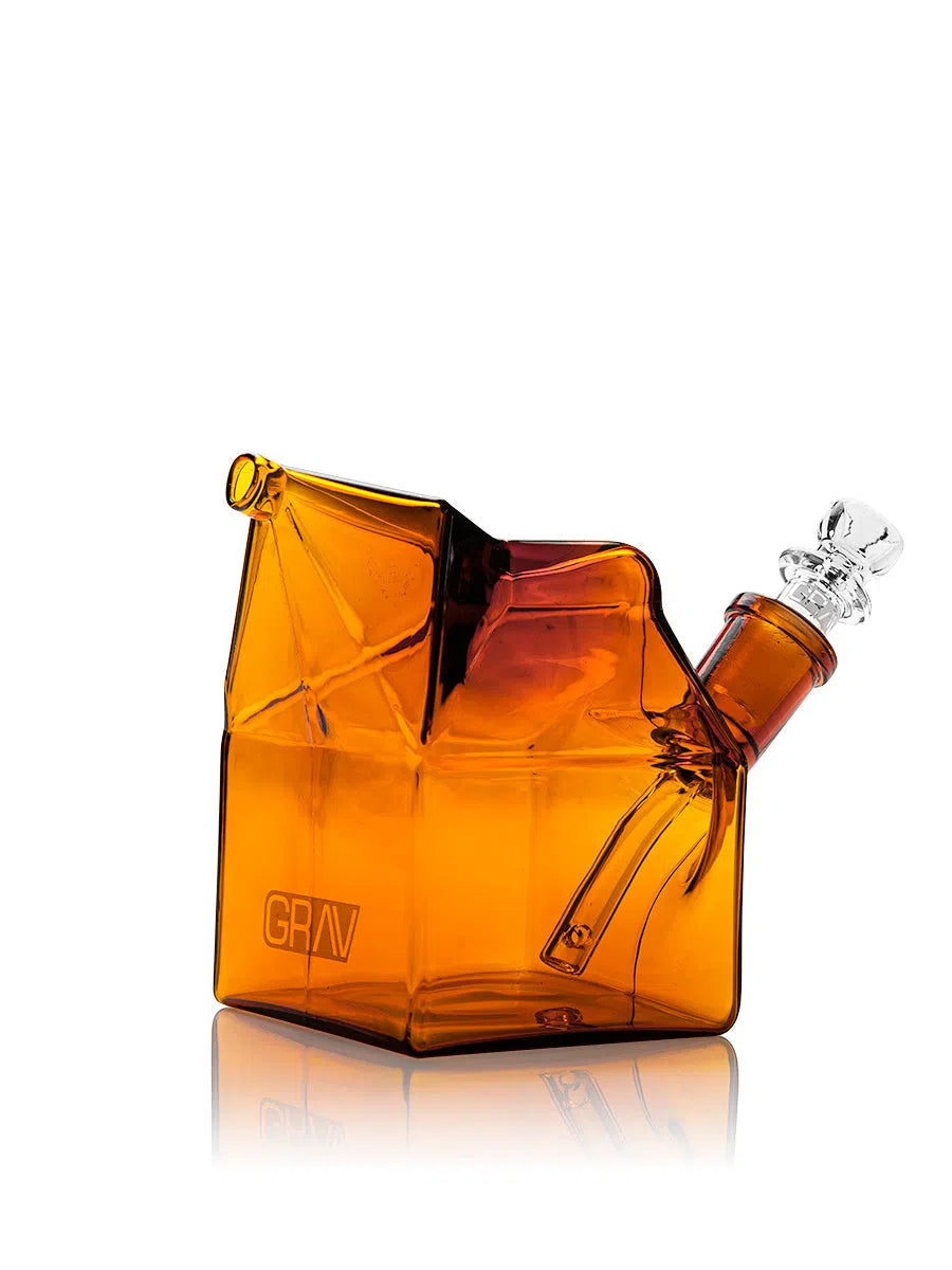 GRAV® Milk Carton Bubbler-GRAV-Amber-NYC Glass