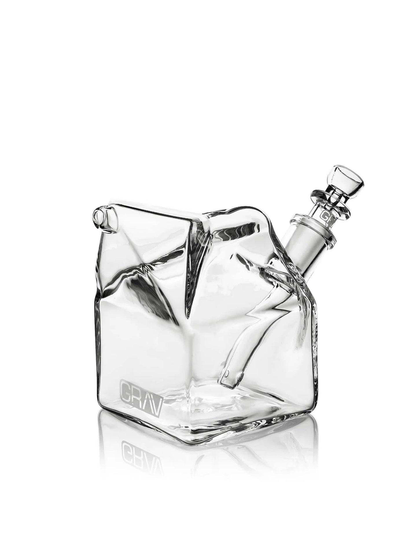 GRAV® Milk Carton Bubbler-GRAV-Clear-NYC Glass