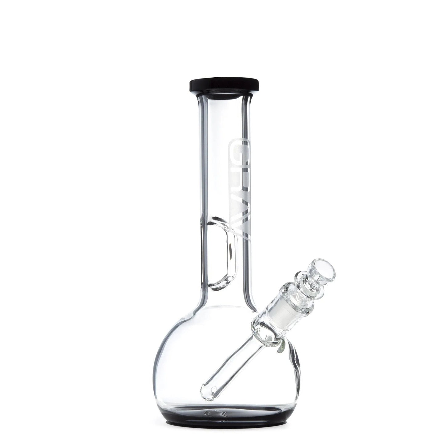 GRAV® Small Round Base Water Pipe-GRAV-Black accents-NYC Glass