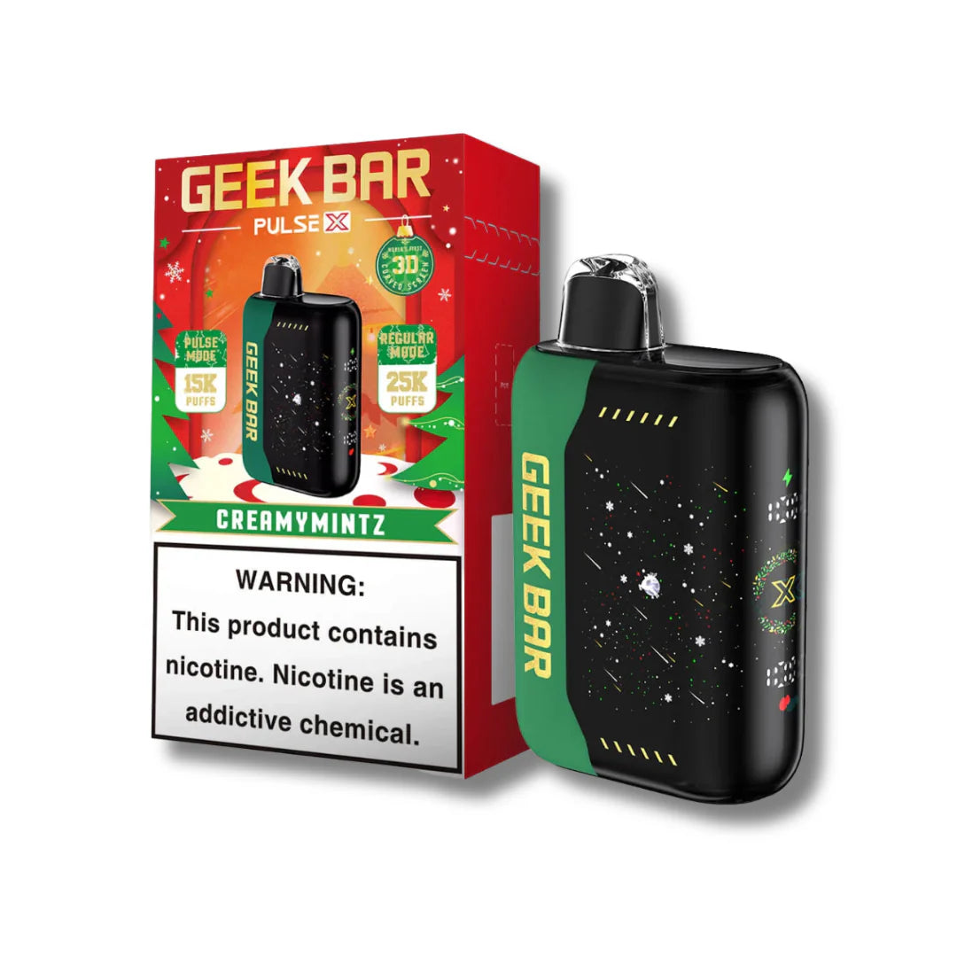 Geek Bar Limited Edition Christmas Nicotine Disposables 25k Puffs-Geek Bar-Creamymintz-NYC Glass