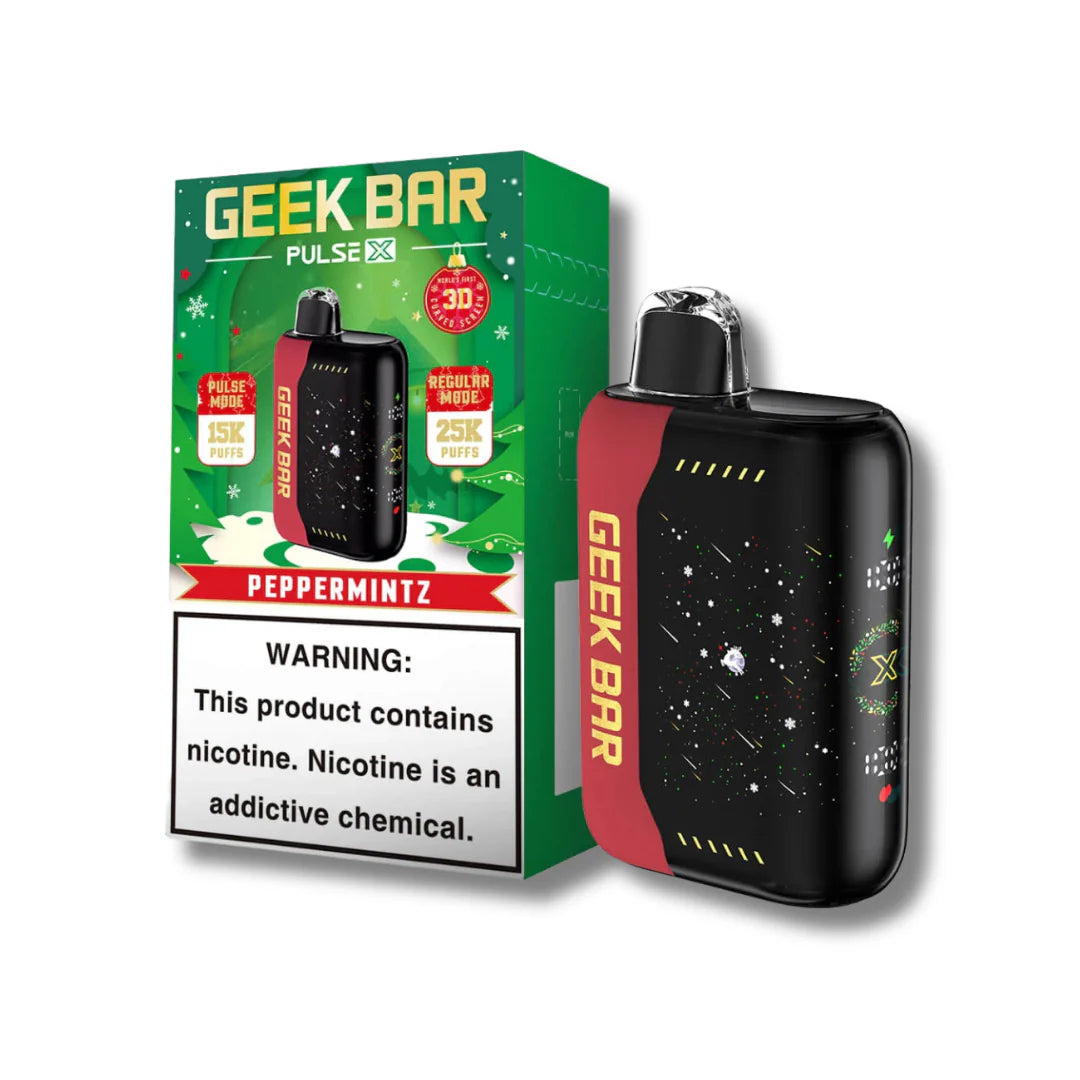 Geek Bar Limited Edition Christmas Nicotine Disposables 25k Puffs-Geek Bar-Peppermintz-NYC Glass