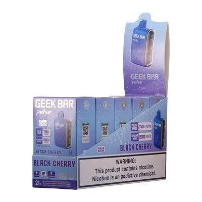 Geek Bar Pulse 15,000 Puff Nicotine Disposable 5pk-Geek Bar-Black Cherry-NYC Glass