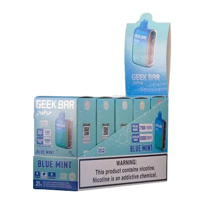 Geek Bar Pulse 15,000 Puff Nicotine Disposable 5pk-Geek Bar-Blue Mint-NYC GLASS 718