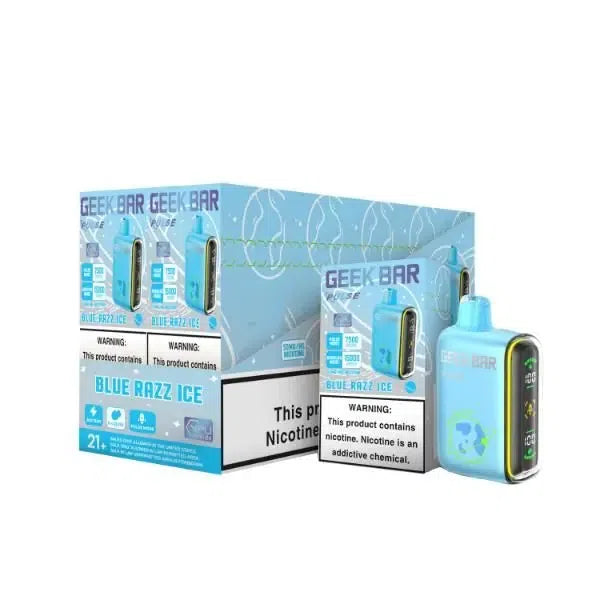 Geek Bar Pulse 15,000 Puff Nicotine Disposable 5pk-Geek Bar-Blue Razz Ice-NYC Glass