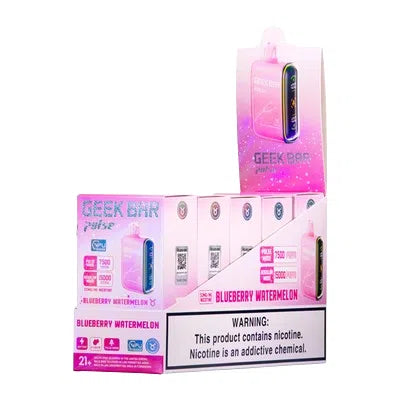 Geek Bar Pulse 15,000 Puff Nicotine Disposable 5pk-Geek Bar-Blueberry Watermelon-NYC GLASS 718