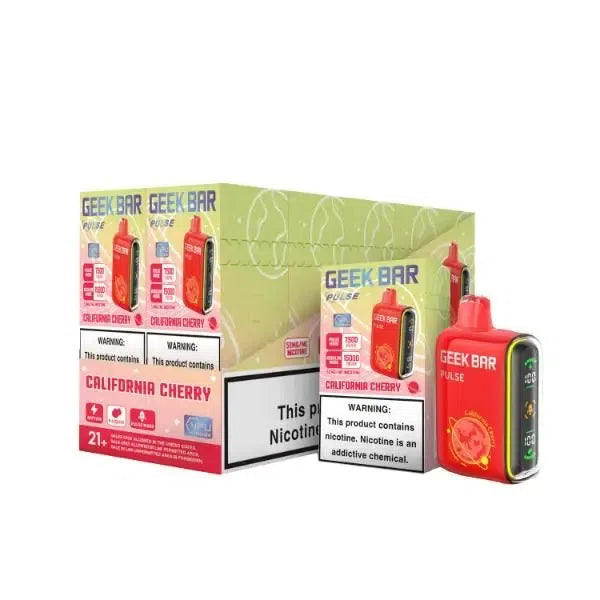 Geek Bar Pulse 15,000 Puff Nicotine Disposable 5pk-Geek Bar-California Cherry-NYC GLASS 718