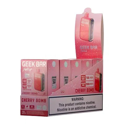 Geek Bar Pulse 15,000 Puff Nicotine Disposable 5pk-Geek Bar-Cherry Bomb-NYC GLASS 718