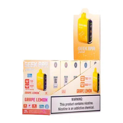 Geek Bar Pulse 15,000 Puff Nicotine Disposable 5pk-Geek Bar-Grape Lemon-NYC Glass